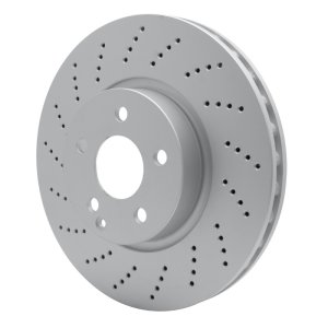 Mercedes-Benz C350 Brake Rotor (1) - Front - R1 Concepts - GEOSPEC Coated - Drilled - `08-`16